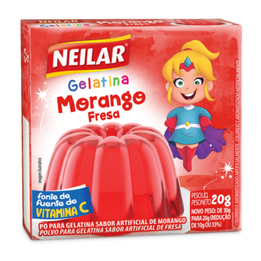 Iogourte com Gelatina de Morango